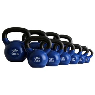 XMark 5 lb.   50 lb. Vinyl Coated Kettlebell Set XM 3331 275S