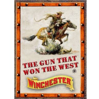 Winchester Gun That Won The West Tin Decorative Sign  