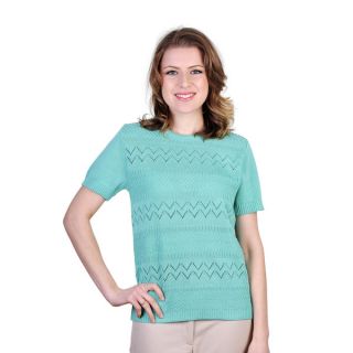 Womens Fine Yarn Short sleeve Sweater