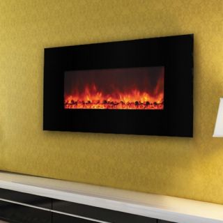 Yosemite Home Décor Carbon Flame 44 Wall Mount Electric Fireplace   Fireplaces