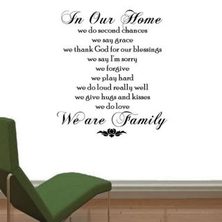 In Our Home, We Do.. Vinyl Wall Quote Art Decal
