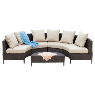 Home Loft Concept Hanna 5 Piece Seating Group with Beige Cushions