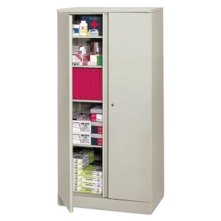 HON Easy to Assemble Light Grey 36 x 18 x 72 Storage Cabinet