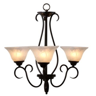 Yosemite Home Decor Illiloette Falls 3 Light Mini Chandelier