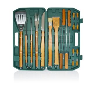 18 piece Wooden Handle BBQ Tool Set   Shopping   The Best