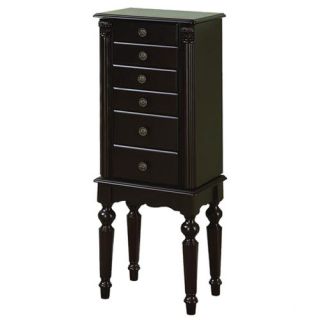 Powell Furniture Antique Black Petite Ebony Jewelry Armoire with