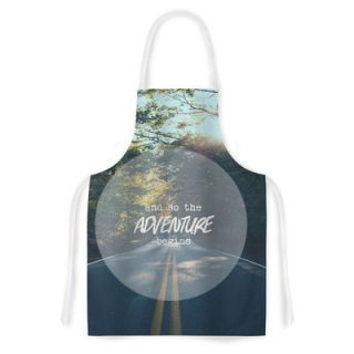 The Adventure Begins by Ann Barnes Typography Nature Artistic Apron by