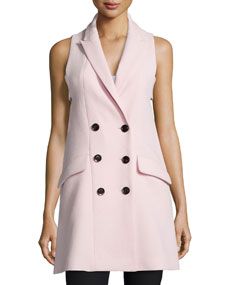 Marissa Webb Tessa Sleeveless Crepe Dress, Powder Pink