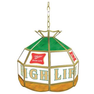 Miller High Life 16 Stained Glass Tiffany Lamp by Trademark Global