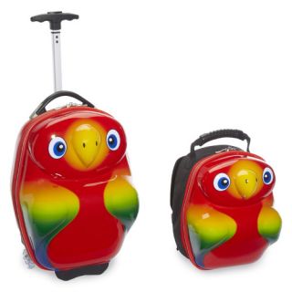 TrendyKid Travel Buddies 2 Piece Popo Parrot Luggage Set