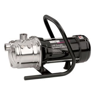 Wayne Stainless Steel Self-Priming Utility/Sprinkler Booster Water Pump — 720 GPH, 1 HP, 1in., Model# PLS100  Booster   Sprinkler Pumps