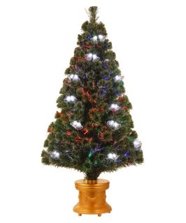 4 ft. Fiber Optic Double Bell Pre lit Medium Christmas Tree   Christmas Trees