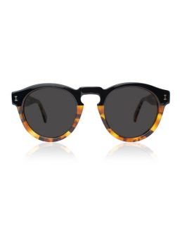 Illesteva Leonard Bi Color Sunglasses, Black/Tortoise