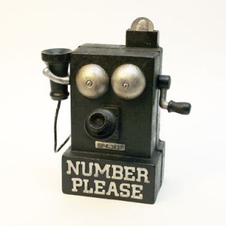 Number Please, Old Fashioned Crank Phone Mechanical Coin Bank