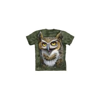 The Mountain Green 100% Cotton Wise Owl Realistic Graphic T Shirt (Size XL) NEW