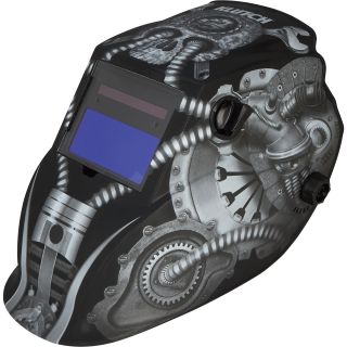 Klutch Variable-Shade Auto-Darkening Welding Helmet with Grind Mode — 700 Series, Matte Gray Metal  Welding Helmets