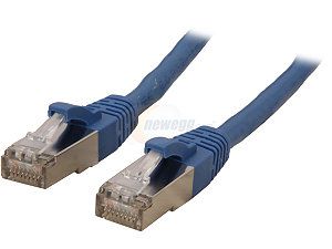 Coboc CY CAT6A STP 05 BL 5 ft. Cat 6A Blue Color Shielded 550Mhz PIMF Network Cable