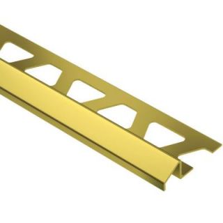 Schluter Reno U Solid Brass 3/8 in. x 8 ft. 2 1/2 in. Metal Reducer Tile Edging Trim MU100