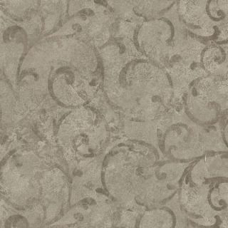 Brewster 8 in. W x 10 in. H Marble Textured Scroll Wallpaper Sample GK80708SAM