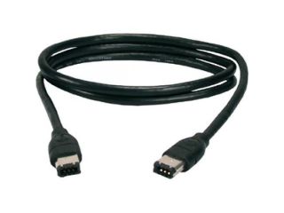 QVS CC1394 25 25FT IEEE 1394 6PIN TO 6PIN M/M FIREWIRE/ILINK BLK CABLE