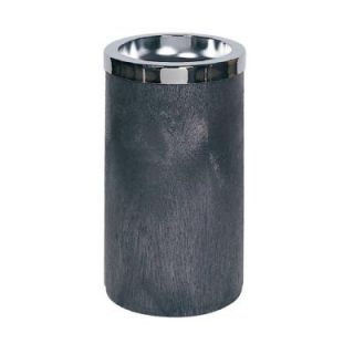 Rubbermaid Commercial Products 1 Gal. Black Smoking Urn with Metal Ashtray Top FG258500BLA