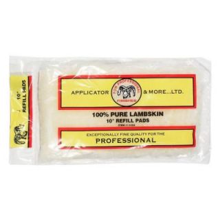 Applicator and More 10 in. x 1 in. Lambskin Floor Applicator Refill Pad 11002