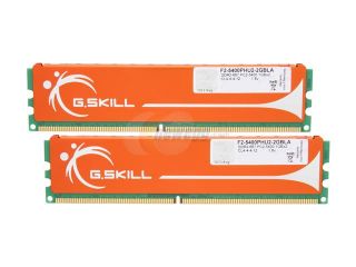 G.SKILL 2GB (2 x 1GB) 240 Pin DDR2 SDRAM DDR2 667 (PC2 5400) Dual Channel Kit Desktop Memory Model F2 5400PHU2 2GBLA