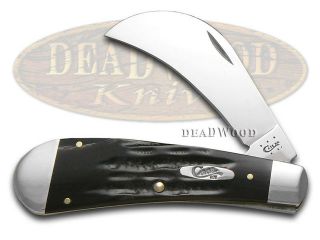 CASE XX Jigged Buffalo Horn Hawkbill Stainless Pocket Knife Knives