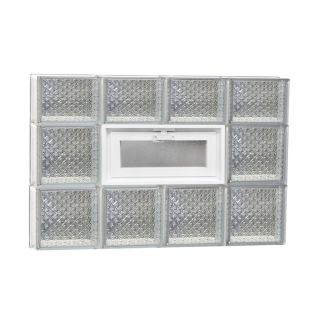 REDI2SET Diamond Pattern Frameless Replacement Glass Block Window (Rough Opening: 32 in x 22 in; Actual: 31 in x 21.25 in)