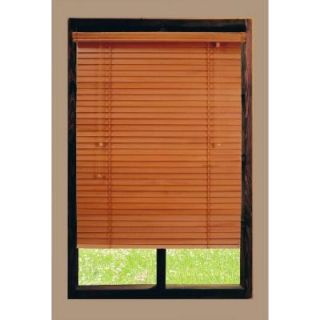 Home Decorators Collection Cut to Width Golden Oak 2 in. Basswood Blind   18.5 in. W x 64 in. L (Actual Size 18 in. W x 64 in. L ) 10005.0