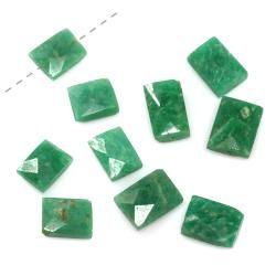 Beadaholique Green ite Faceted Rectangle Gem Beads 8 15mm (Set