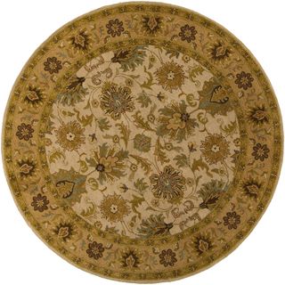 Hand tufted Caley Classic Floral Wool Rug (8 Round)
