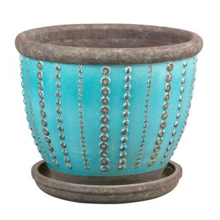New England Pottery 5H x 5 9/10W x 5 9/10D Ceramic Pot