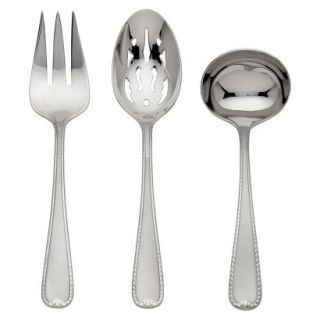 Gorham Frosted Ribbon Edge 3 piece Hostess Set