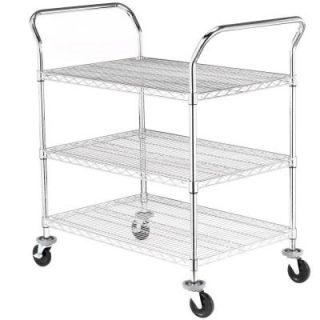 Sandusky 3 Tier 600 lb. Capacity NSF Chrome Wire Cart MWS362438