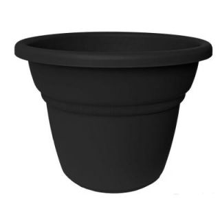 Bloem 28 in. Black Plastic Milano Planter MP2428 00