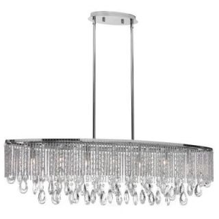 Radionic Hi Tech Intermezzo 7 Light Polished Chrome Horizontal Crystal Chandelier INT 387HC PC