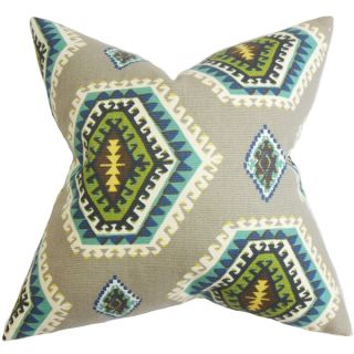 Lorne Geometric 18 inch Feather and Down Filled Decorative Pillow