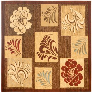 Safavieh Lyndhurst Brown and Multicolor Square Indoor Machine Made Area Rug (Common: 7 x 7; Actual: 79 in W x 79 in L x 0.58 ft Dia)