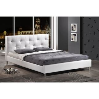 Barbara Soft White Tufted Upholstered Queen Size Bed
