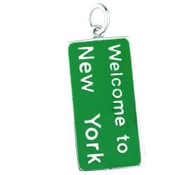 Sterling Silver Welcome to New York Charm