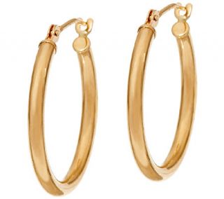 EternaGold Polished 3/4 Tube Hoop Earrings 14K Gold   J325286 —