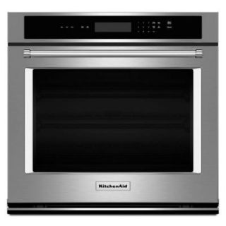 KitchenAid 30 in. Single Electric Wall Oven Self Cleaning in Stainless Steel KOST100ESS