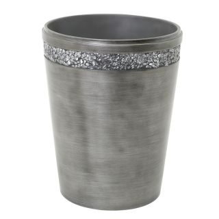 India Ink Altair Brushed Pewter Mixed Material Wastebasket