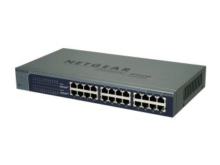 NETGEAR 24 Port 10/100 Unmanged Plus Business Class Rackmount Switch   Lifetime Warranty (JFS524E)