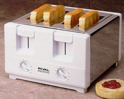 Rival TT9440 4 Slice Wide Slot Toaster   White   K163410 —
