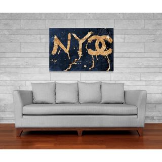 The Big City Navy Painting Print on Canvas by Oliver Gal