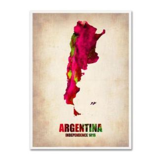 Trademark Fine Art 24 in. x 18 in. Argentina Watercolor Map Canvas Art ALI0192 C1824GG