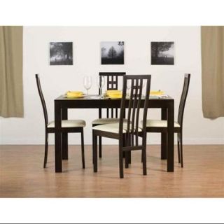 Westport Dining Table Set with District 2 Chairs in Coffee