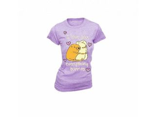Adventure Time Jake I Love You Everything Burrito Juniors Heather Purple T Shirt